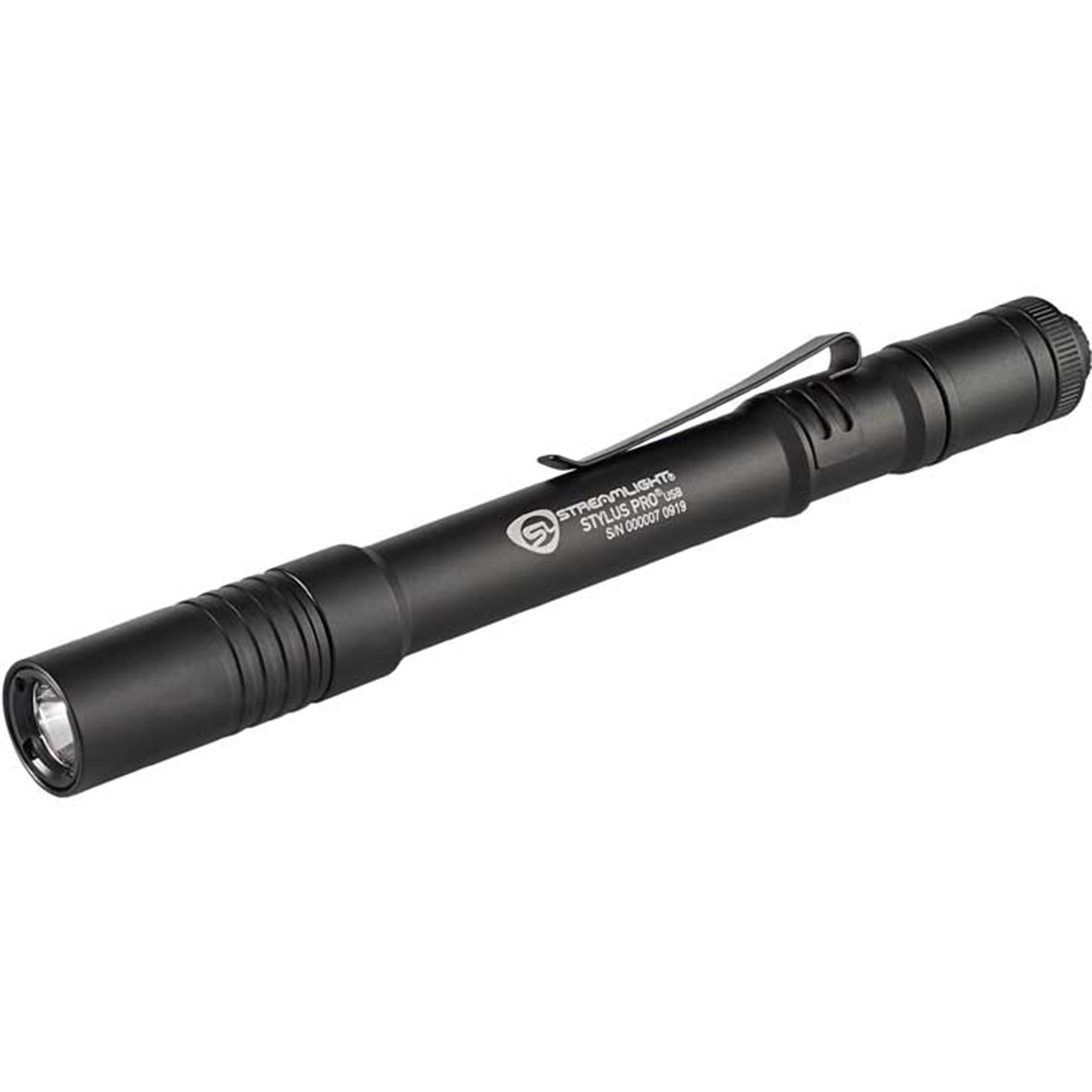 Streamlight Stylus Pro USB Penlight — 350 Lumens, 109m Beam Distance, Anodized Aluminum, Black, Model# SLI66134
